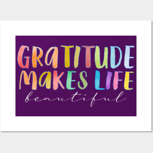 Gratitude Makes Life Beautiful | Gratitude Journey Growth Posters and Art